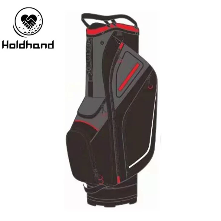All-Weather Golf Satchel Equipped With 15-tier Club Sorting, Premium Putter Caddy, Adaptable Pocket Grid, Cool-drink Holder, Transformable Harness, And Rapid-deploy Weather Cover – Unisex.