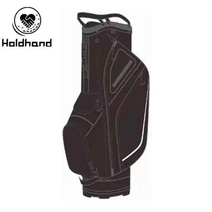 All-Weather Golf Satchel Equipped With 15-tier Club Sorting, Premium Putter Caddy, Adaptable Pocket Grid, Cool-drink Holder, Transformable Harness, And Rapid-deploy Weather Cover – Unisex.