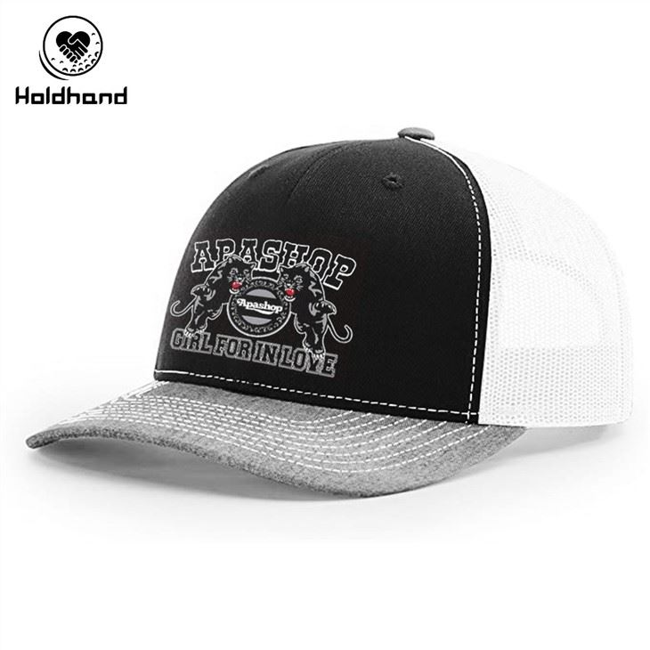 Black Truck Cap Color Logo Printed Golf Cap