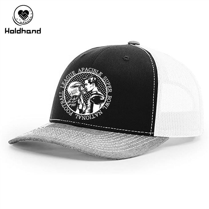 Black Truck Cap Color Logo Printed Golf Cap
