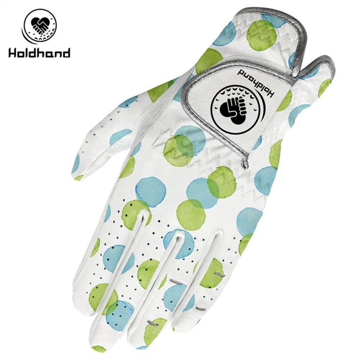 Circle Point Design Printing Golf Glove – lengvos ir minkštos Cabretta odos golfo pirštinės vyrams ir moterims