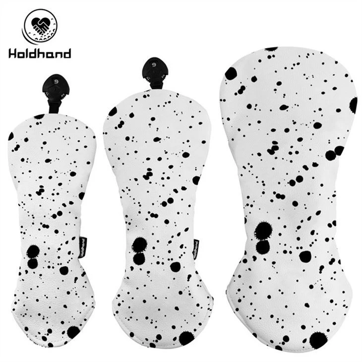 Custom Made Golf Club Headcovers Pu Leather Simple Design Golf Driver Wood Head Cover Sets With Embroidery Logo