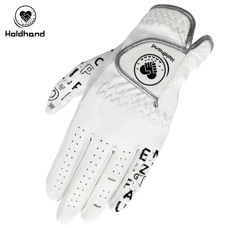 Hot Sales Finger Lettered Golf PU Leather Gloves Mixed With Sheepskin