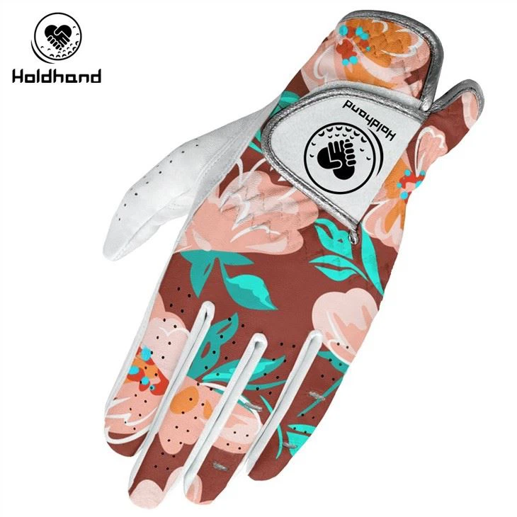 Purple Leaf Golf Glove Microfiber Leather Glove Custom Logo